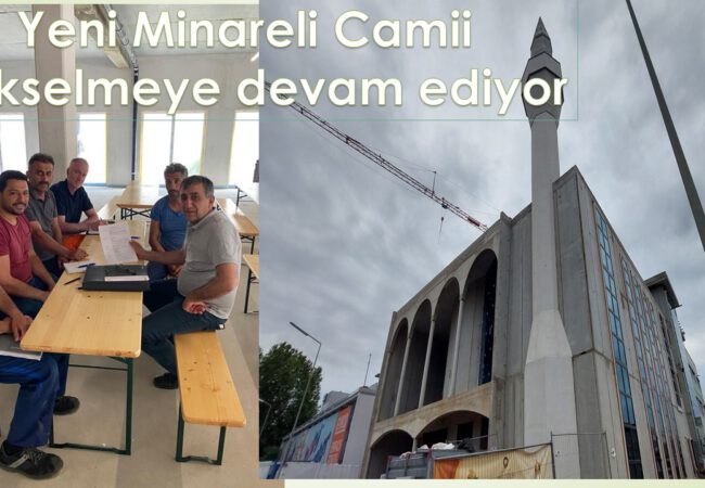 Karlsruhe Yeni Minareli Cami inşaati yükselmeye devam ediyor