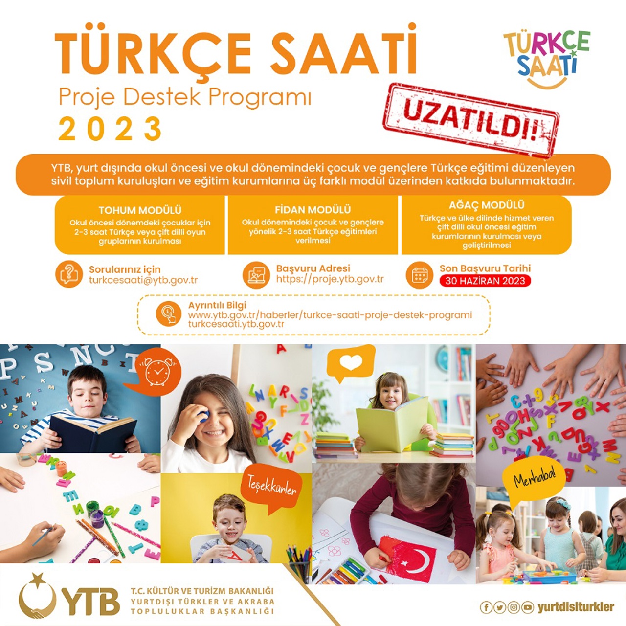 Türkçe Saati Proje Destek Programı süre uzatıldı…